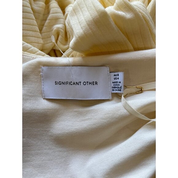 Significant Other Marie Bodycon Maxi Dress Butter Cream Womens Size 4 - Picture 12 of 12